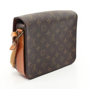 Louis Vuitton shoulder Cartesiere canvas leather Monogram bag Brown
